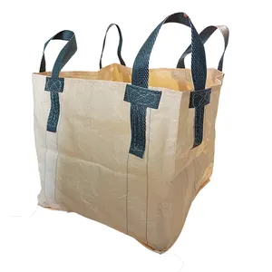 Nr. 1 CHINA Lieferant UV-beständige Fibc Flecon Plastiktüten Container Gewebte Tasche Mit PE Liner für Lebensmittel FIBC Baffle Big Bag