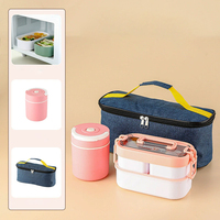 Boîte à lunch portable, étanche et anti-fuite, récipient alimentaire chauffable, convient aux enfants et aux adolescents, idéale pour le bureau.