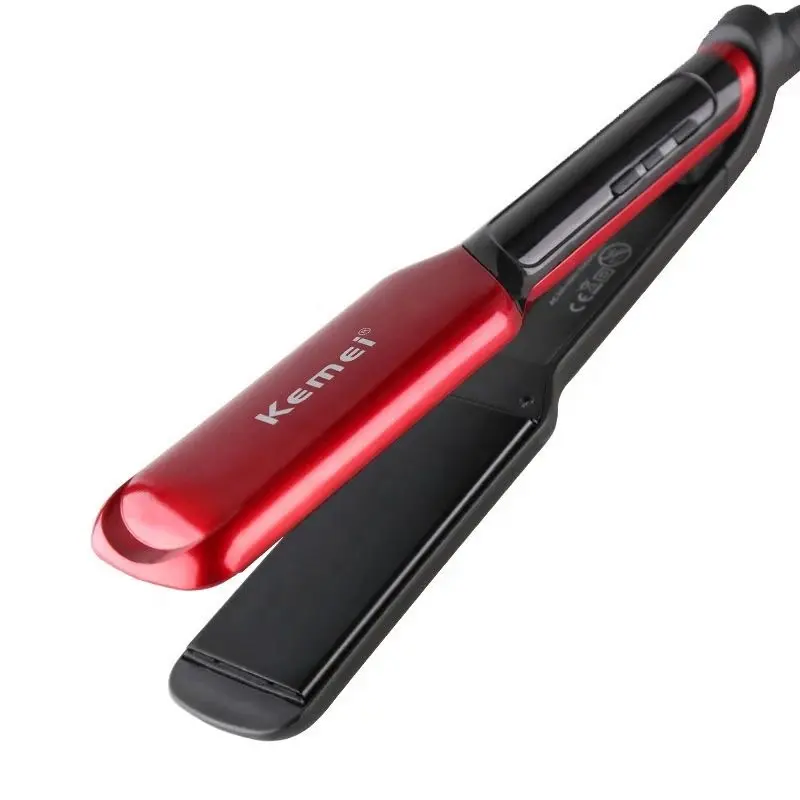 Family Dedicated Kemei Electric Hair Straightener Hair Straightener And Curling Iron With LCD Screen