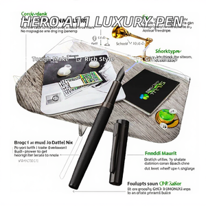 HERO A11 학생 교사 선물 캘리그래피 메탈 럭셔리 만년필 루즈 패키징 블랙 잉크 F 닙 - Product Image 2
