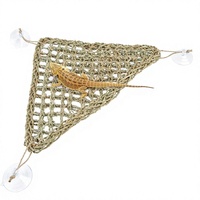 Filet d'escalade triangulaire en jonc de mer naturel pour hamac tissé, habitat de repos pour gecko cranté, crabe ermite, perroquet, lézard, hamac pour reptiles