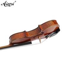 Sinomusik Luthier Handmade Professional Violin Red Brown Oil Painted Italian Craft Skill Nice Flame Maple and Carved Spruce