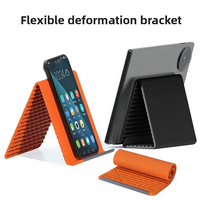 Support de téléphone portable flexible en silicone, pliable, déformable, réglable, pour téléphone, tablette, bureau, voyage