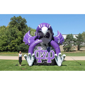 Chất lượng tốt màu xanh ngoài trời bóng đá thể thao cổng tò vò linh vật kênh <span class=keywords><strong>Inflatable</strong></span> Tiger đường hầm để bán - Product Image 6