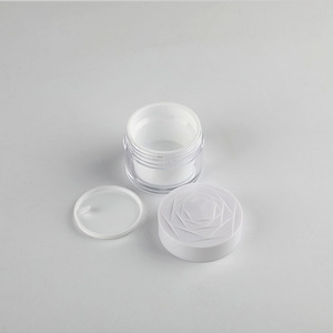 PP Trắng Mỹ Phẩm Bao Bì Vòng Lọ Kem Mới <span class=keywords><strong>Jar</strong></span> Với Rose Pattern Như 20 Ml 30 Ml Kem Dưỡng Da <span class=keywords><strong>Jar</strong></span> - Product Image 2