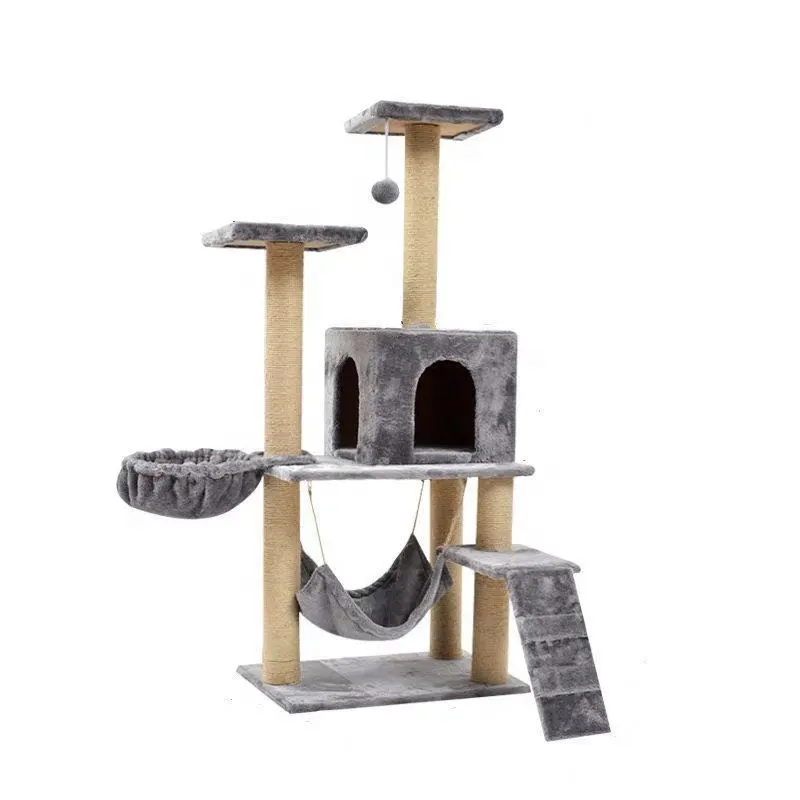 Wholesale New Designed Cat Tree Cat Tower With Scratching Post Stair Wooden New design cat scratch tree