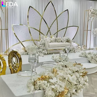 Perlengkapan Dekorasi Pernikahan LEDA, Papan Latar Belakang Akrilik Putih Lotus Mewah Sederhana untuk Acara