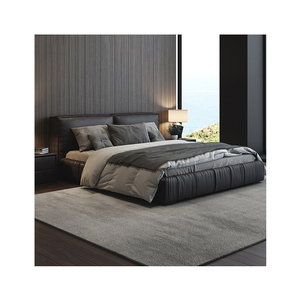 Mobili per la casa moderni camera da <span class=keywords><strong>letto</strong></span> Set ultimo <span class=keywords><strong>letto</strong></span> <span class=keywords><strong>matrimoniale</strong></span> moderno <span class=keywords><strong>letto</strong></span> in pelle nera MDF toletta <span class=keywords><strong>letto</strong></span> morbido in legno massello <span class=keywords><strong>letto</strong></span> nordico - Product Image 1