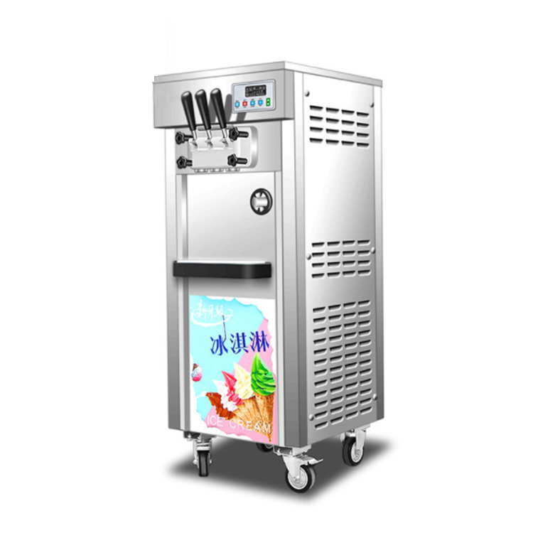 Vertical ice cream machine commercial fully automatic ice cream machine tricolor soft ice cream cone machine price