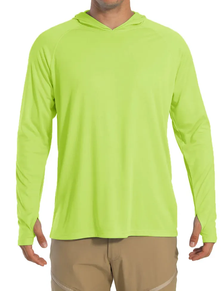 הגנה מפני שמש חולצות גברים ארוך שרוול ספורט הסווטשרט UV הוכחה חולצה לנשימה קל משקל מהיר יבש הסווטשרט ספורטיבי למעלה OEM