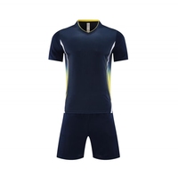 Jersey Latihan Sepak Bola 100% Poliester Kerah Bulat Motif Patchwork Cetak Laser Kaos & Atasan Unisex
