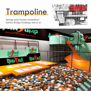 वाणिज्यिक 2000 वर्ग मीटर नया डिजाइन इनडोर प्लेग्राउंड स्लाइड ट्रैम्पोलिन बॉल पिट 50-200 बच्चों के लिए उच्च-रस्सी साहसिक हस्ताक्षर उच्च-रस्सी साहसिक - Product Image 5