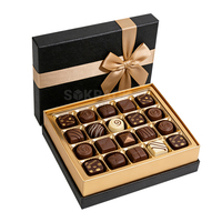 Maßgefertigte Umweltfreundliche Schokoladen-Geschenkbox aus Hartpappe Zweiteiliges Design mit Goldener Schleife Luxuriöse Baby-Nahrungsmittel-Geschenkverpackung