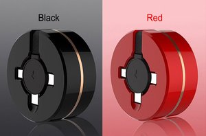 Thuận tiện PVC 3-in-1 có thể thu vào sạc cáp thân thiện với môi Micro USB 5V 2.1A nhanh chóng sạc cáp cho điện thoại di động - Product Image 4