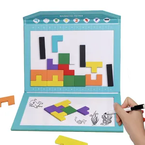 Blocchi di costruzione del Gioco Colorato Educazione Giochi Developmental Giocattoli di Puzzle di Legno Di Puzzle