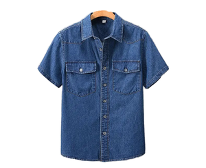 <span class=keywords><strong>Chemise</strong></span> décontractée pour <span class=keywords><strong>homme</strong></span> avec <span class=keywords><strong>poches</strong></span>, manches courtes, été, LOGO personnalisé, 180 grammes, coton tricoté, respirant, séchage rapide, haute qualité - Product Image 1