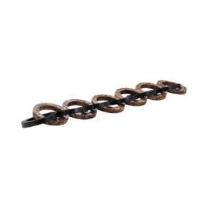 Scultura a catena in legno e resina per decorazioni domestiche, espositore per bagno, soggiorno, ufficio, scaffali e mensole - Product Image 2