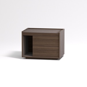 <span class=keywords><strong>Table</strong></span> <span class=keywords><strong>de</strong></span> <span class=keywords><strong>chevet</strong></span> minimaliste italienne noire avec tiroir <span class=keywords><strong>de</strong></span> rangement et armoire pour appartement, maison, chambre à coucher - Luxe polyvalent - Product Image 4