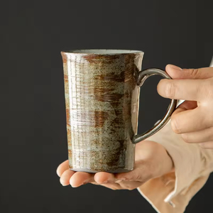 Taza de Café Grande de Cerámica Rústica Estilo Japonés, Hecha a Mano, Resistente al Calor, de Porcelana Fina, para Uso en Casa u Oficina - Product Image 3