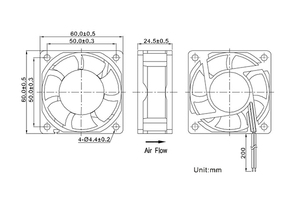 60*60*25MM pour salle de classe et bibliothèque-Ultra-silencieux, économe en énergie et sûr pour les enfants 5V 12V 24V 48V - Product Image 4