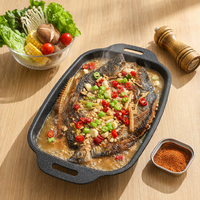 Plaque de cuisson antiadhésive en acier durable pour four, idéale pour grillades de poisson et de dinde, écologique et personnalisable