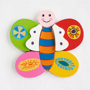 Puzzle per bambini <span class=keywords><strong>in</strong></span> legno animali Cartoon farfalla giocattoli Puzzle per bambini giochi di apprendimento Puzzle 3D <span class=keywords><strong>gioco</strong></span> da tavolo - Product Image 5