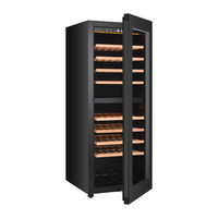 Cave à vin électrique avec étagères en bois, homologuée CE/CSA, pour la maison, l'hôtel, le bureau, le club, VI85DT, 77 bouteilles