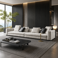 Ensemble de canapés carrés modernes en tissu YUANCHANG avec pieds en acier inoxydable, 2 places, pour appartement, villa, salon, canapé de luxe