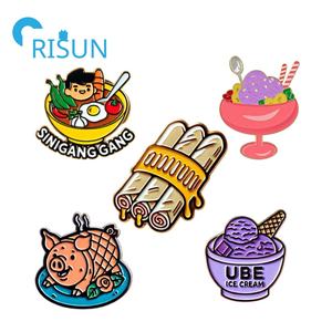 Fabrication philippine alimentaire broche broche personnalisé Philippines philippin Lechon Lumpia Sinigang Halo Halo émail broche Badge Souvenir - Product Image 1