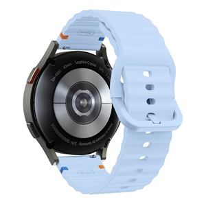Cinturino sportivo ufficiale in Silicone per Samsung Galaxy Watch <span class=keywords><strong>7</strong></span> FE <span class=keywords><strong>6</strong></span> 4 5 bracciale Galaxy Watch4 <span class=keywords><strong>6</strong></span> Classic <span class=keywords><strong>band</strong></span> - Product Image 3