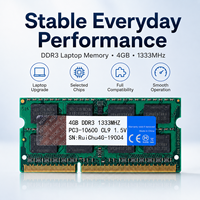 Module de mémoire RAM pour ordinateur portable RuiChu DDR3 4 Go 1333 MHz ECC PC3-10600 204PIN SODIMM, mise à niveau universelle compatible pour ordinateur portable