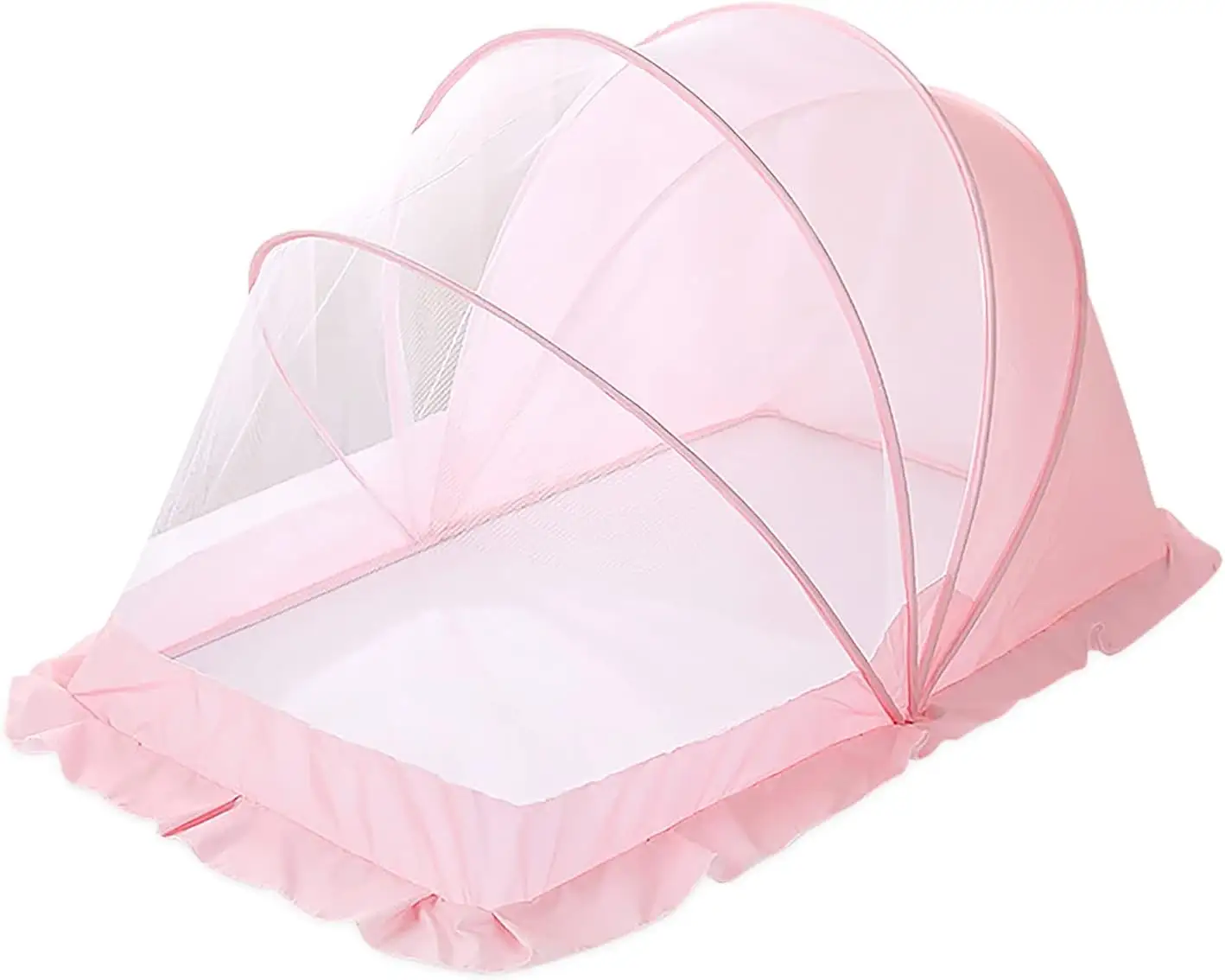 0〜5歳の赤ちゃんのための赤ちゃんの蚊帳ボトムレス折りたたみベビーベッド蚊帳