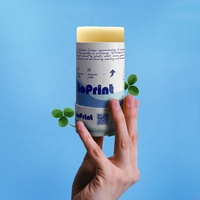 Boîte de 50 pots de déodorants, en plastique, forme ovale, vide, carton Kraft, déodorant, pantalons de parfum, emballage