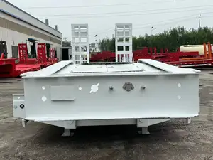 High Quality 3 Axles Excavator Semi Trailer For Transporting 60tons Excavator Lowbed Trailer 3 Axle Lowbed Semitrailerrailer