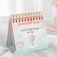 365 jours d'inspiration calendrier de l'avent de bureau en spirale personnalisé 2026 jours d'affirmation quotidienne positive chevalet et calendriers