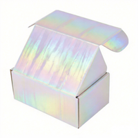 Boîte d'emballage personnalisée en carton ondulé recyclable rose imprimée sur mesure pour crème pour le visage, vernis à ongles, huile, avec motif avion