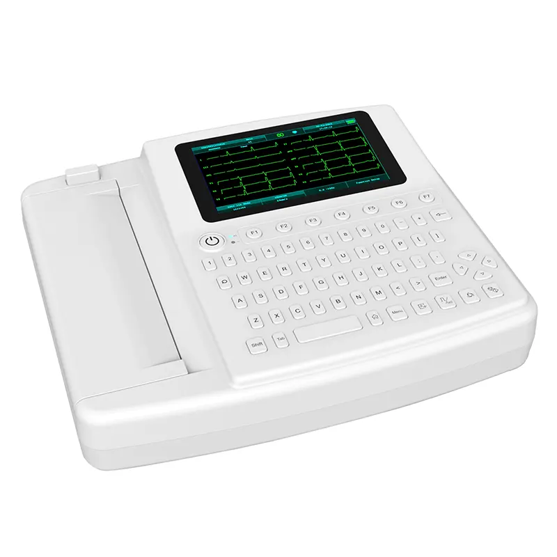 Medsinglong Médical Portable 12 Plomb ECG Moniteur ECG Électrocardiogramme 12 Canaux ECG EKG Prix de la Machine