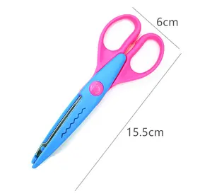 High Quality 24 style kids zigzag blade DIY scissors children craft cutting scissor for decorative paper edge cutting