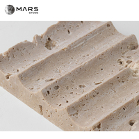 Personalizado Beige travertino decoración del hogar Mesa mármol travertino joyería bandejas Snack nueces y plato de fruta