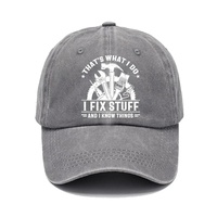 Gorra de Béisbol Ajustable para Hombre con Logotipo I FIX STUFF, Diseño Retro Clásico, para Uso en las Cuatro Estaciones