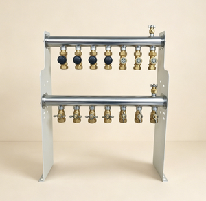 GHSYS7p 7 Port Smart Zone <b>Control</b> Manifold for Hydronic Radiant Floor Heating with Individual Room <b>Temperature</b> <b>Control</b> - Product Image 1