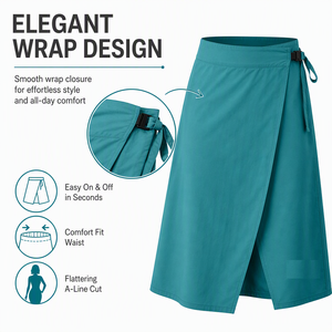 Kilt Escocés de Secado Rápido para Hombre y <span class=keywords><strong>Mujer</strong></span>, para Senderismo, Deporte al Aire Libre, con Cintura Ajustable, para Juegos de la Tierra Alta, Camping y Viajes - Product Image 3