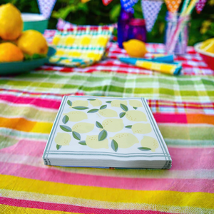 Serviettes de table jetables en <span class=keywords><strong>papier</strong></span> jaune dégradables pour cocktails au <span class=keywords><strong>citron</strong></span>, serviettes de table pour le dîner de fruits d'été, Thanksgiving, vaisselle de cuisine - Product Image 1