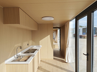 Unité de vie modulaire mobile préfabriquée ZX2 Apple Cabin de 40 pieds, très résistante, avec cuisine et salle de bain complètes