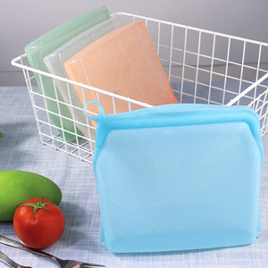 Sac de conservation alimentaire réutilisable en silicone de qualité alimentaire sans BPA, 500/1000/1500 ml, vente chaude - Product Image 4