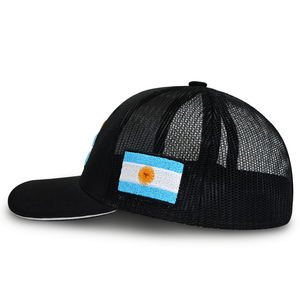 Gorra de Béisbol de Alta Calidad con Parche de la Bandera Nacional de Argentina, Bordado 3D con la Letra ARG, Parte Trasera Cerrada, Malla Transpirable - Product Image 4