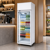 Réfrigérateur vertical commercial personnalisé pour supermarché avec porte vitrée, équipement de réfrigération, vitrine à vin, refroidisseur de boissons