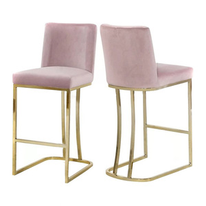 Meubles <span class=keywords><strong>De</strong></span> maison Salle à manger <span class=keywords><strong>Tabouret</strong></span> <span class=keywords><strong>de</strong></span> <span class=keywords><strong>Bar</strong></span> Velours Chaise <span class=keywords><strong>De</strong></span> Comptoir En <span class=keywords><strong>Noir</strong></span> avec Cadre <span class=keywords><strong>Doré</strong></span> - Product Image 5