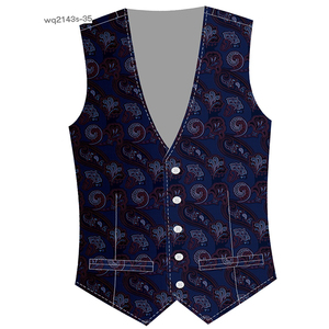 <strong>Men's</strong> Slim-Fit All-Match Double-Breasted Vest V-Neck Three-Season Silk <strong>Waistcoat</strong> With <strong>Knitted</strong> Sleeveless Design Autumn Winter - Product Image 4