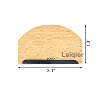 Peigne en bois personnalisé avec logo - Peigne antistatique en bois pour vêtements en cachemire, laine et alpaga - Outil de toilettage doux et sûr